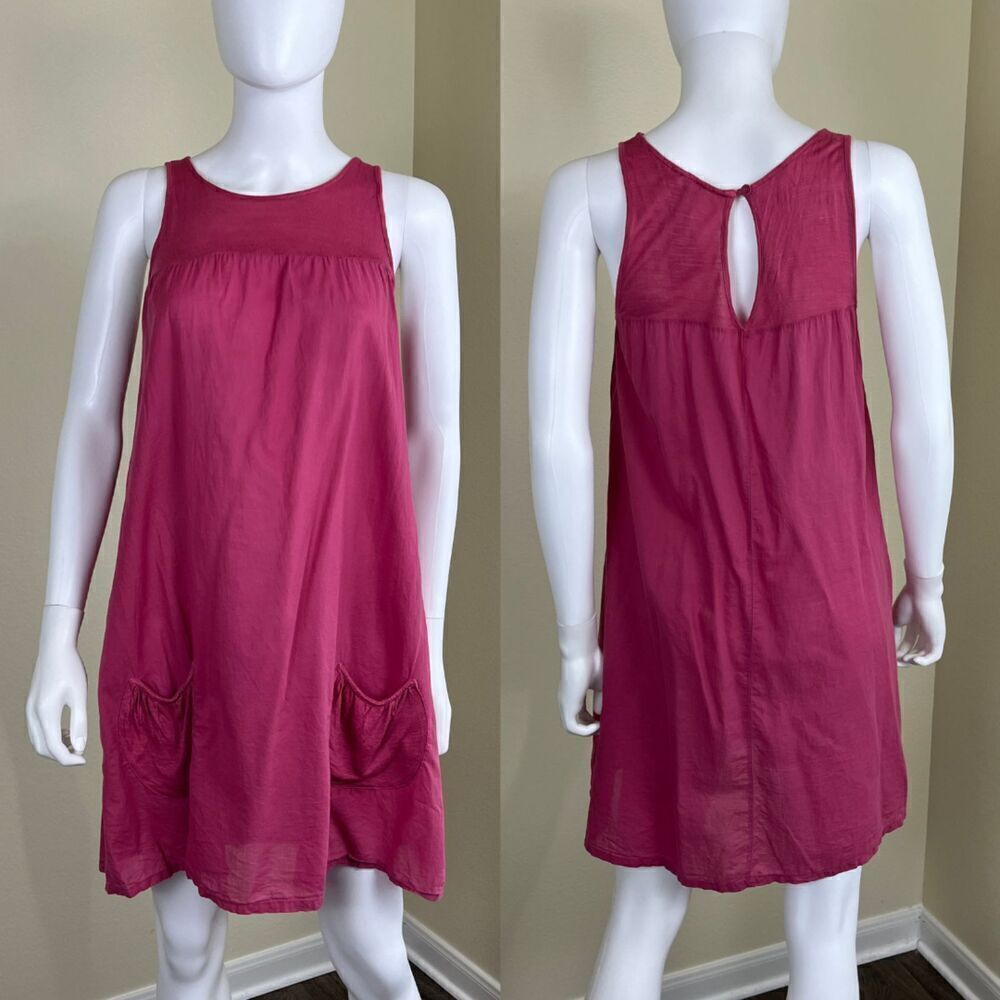 Young Fabulous & Broke Women Size M Pink Slub Pullover Mini Tank Dress Lagenlook